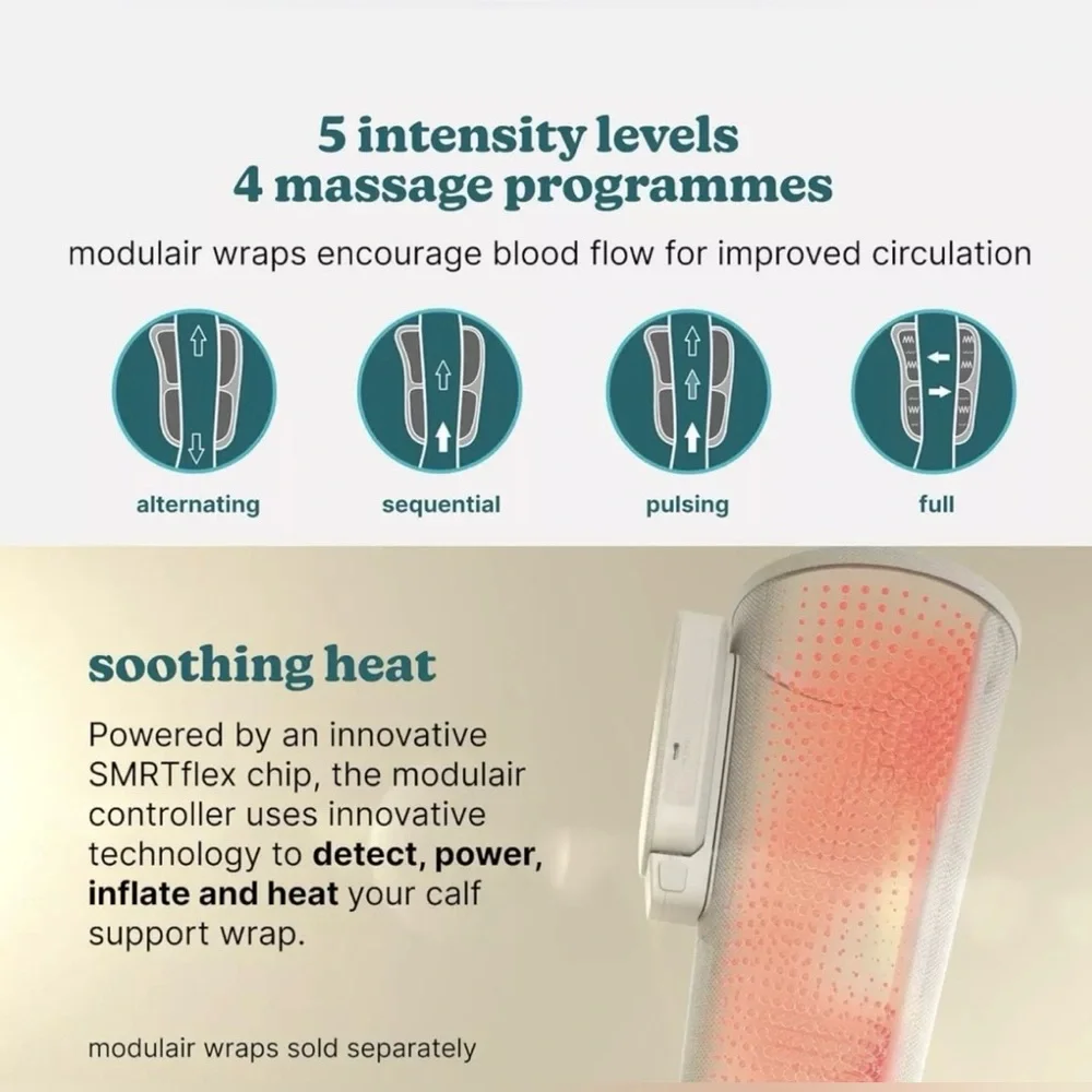 Homedics Modulair Compression System Body Relief 4 Wraps+1 Controller New - Picture 3 of 11
